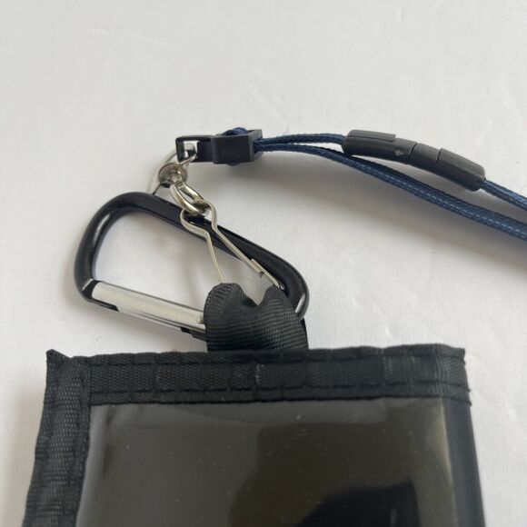 ID Holder Wallet With Belt Clip And Neck Holder. Black With Pockets And Zipper - Picture 3 of 8